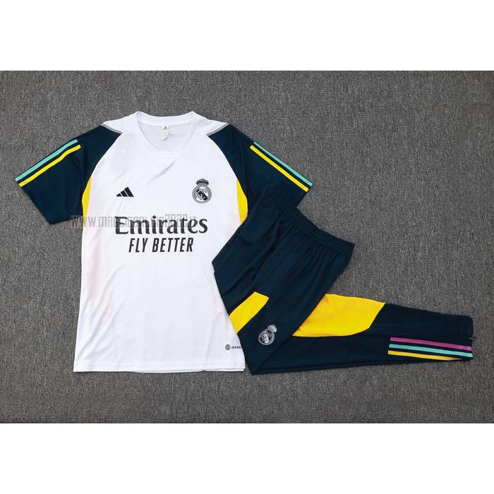 Tuta da Track del Real Madrid Manga Corta 2023-2024 Blanco